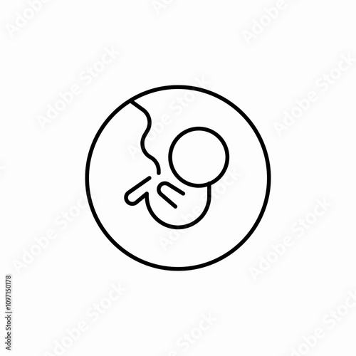 embryo baby icon sign vector