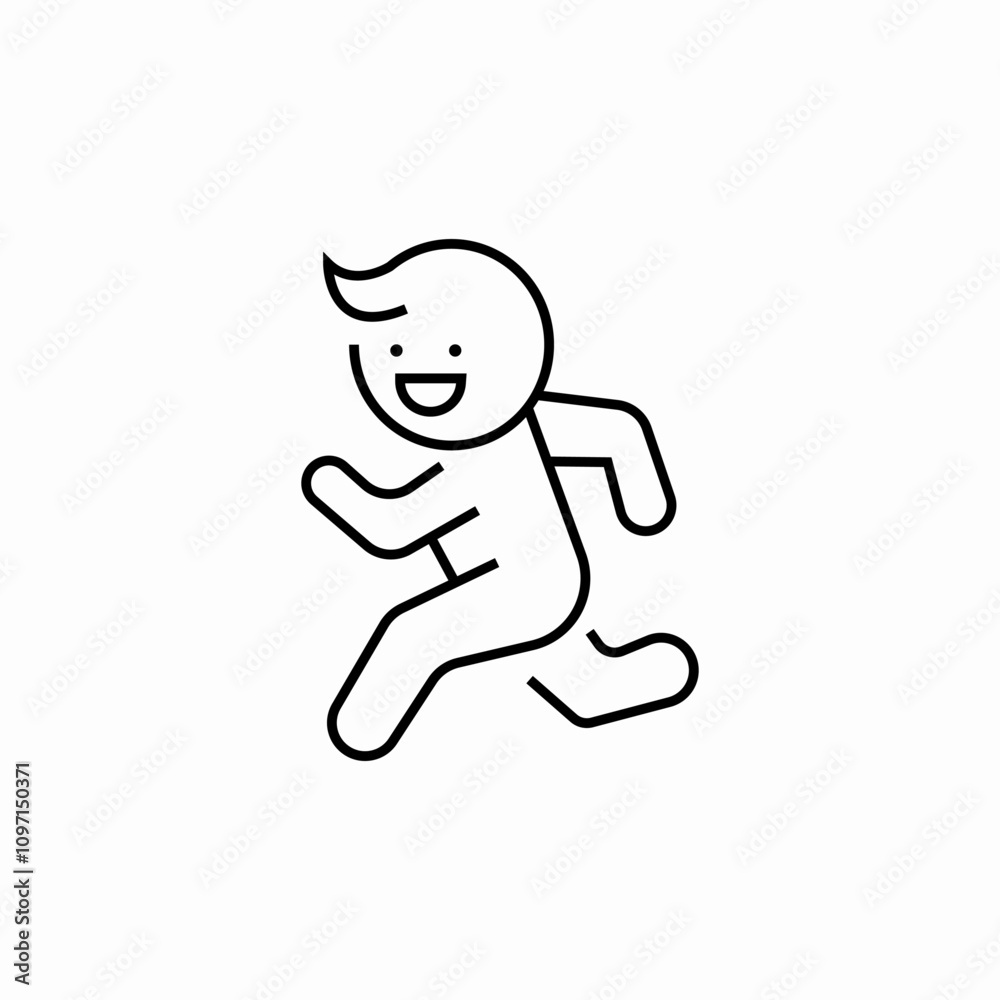 kid run icon sign vector kid run icon sign vector