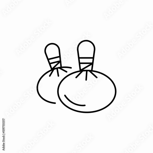 herbal compress icon sign vector
