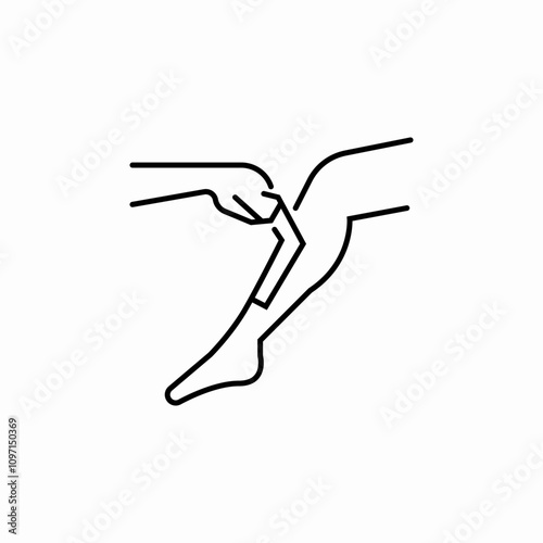 leg epilation icon sign vector