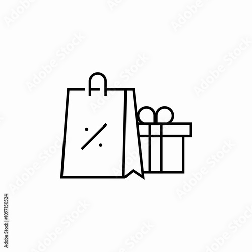 shopping discount icon sign vector
