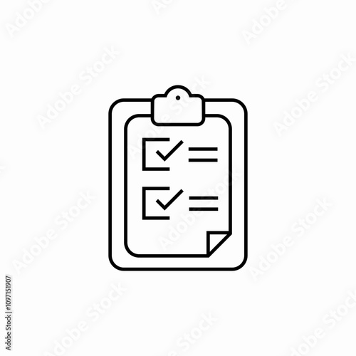 clipboard check list icon sign vector