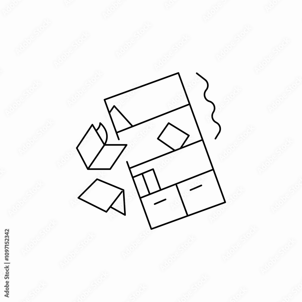 falling cabinet icon sign vector falling cabinet icon sign vector
