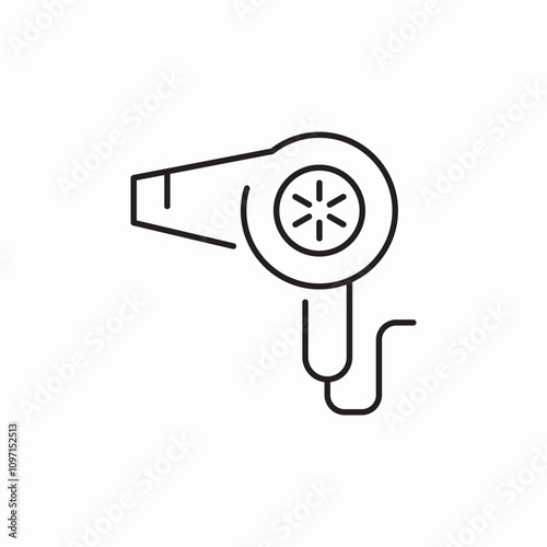 hair dryer icon sign vector