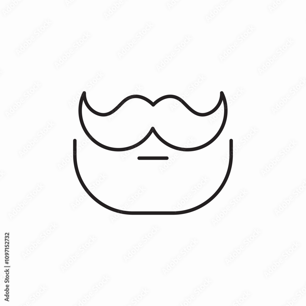 moustache beard icon sign vector moustache beard icon sign vector
