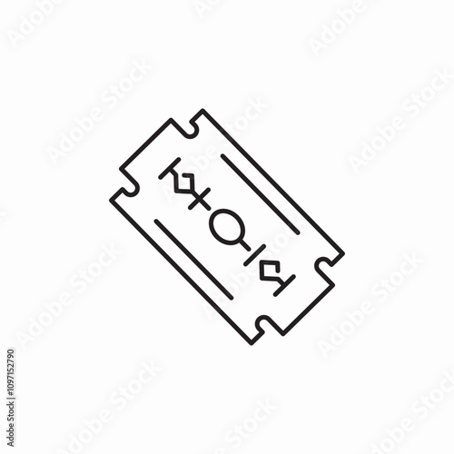 razor blade icon sign vector