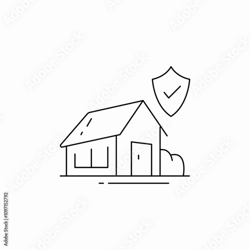 real estate protection icon sign vector