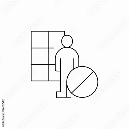 user not available icon sign vector