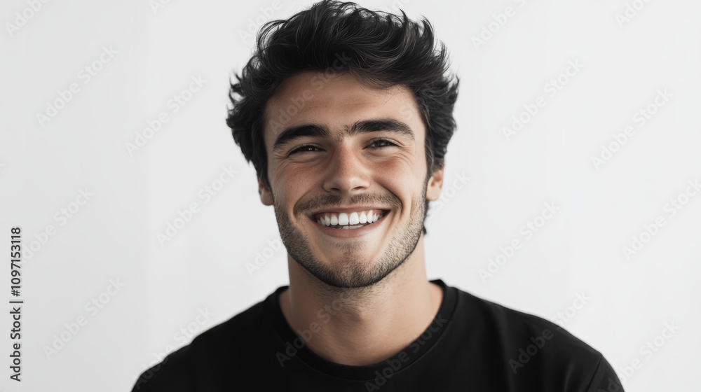 Men, White Background, Black Color, Cut Out, Smiling Men, White Background, Black Color, Cut Out, Smiling