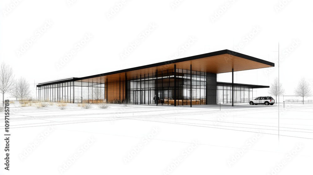 Architectural Sketch of House: Commercial Photograph Architectural Sketch of House: Commercial Photograph