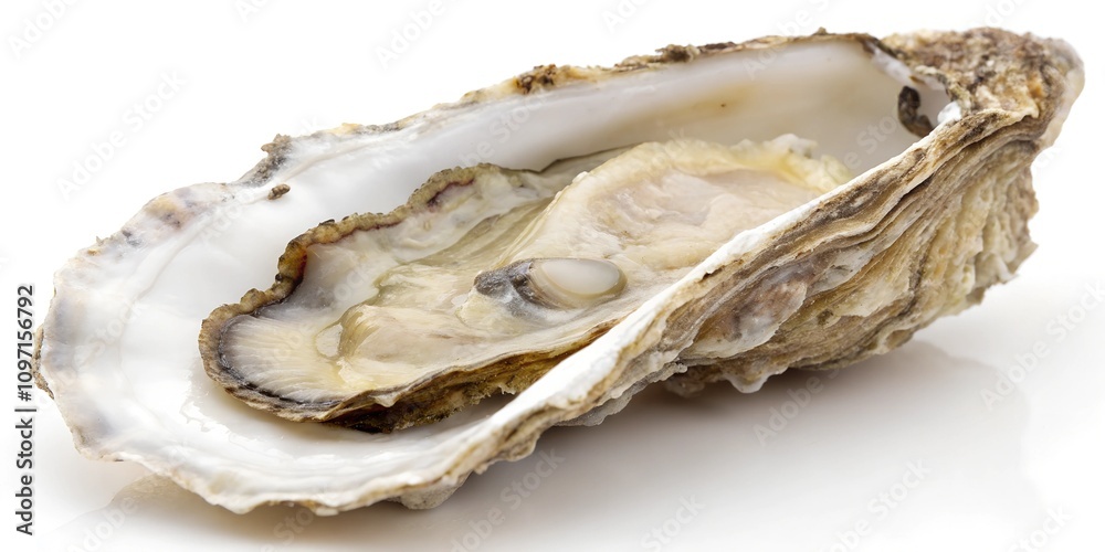 Oyster shell isolated on white background Oyster shell isolated on white background