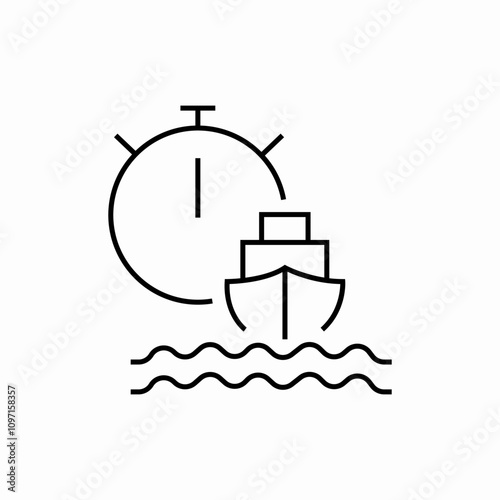 ship time delivery icon sign vector