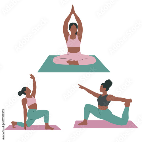 Yoga Silhouette Vector Art, Icons, and Graphics