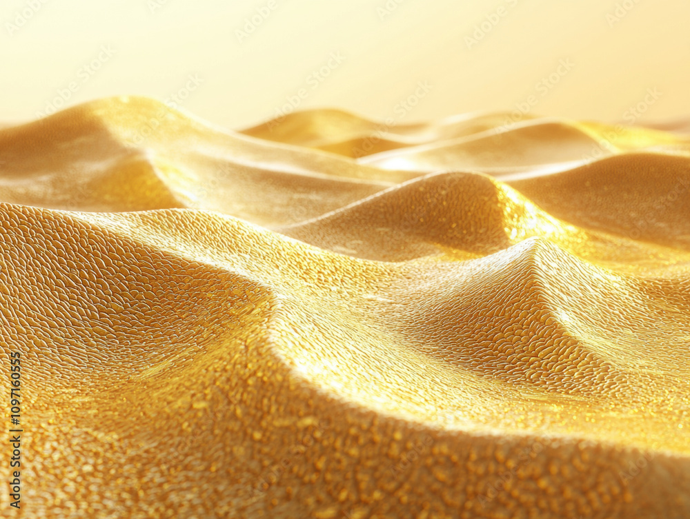 Close-up of shimmering golden sand dunes, illuminated by sunlight, exuding warmth and natural elegance. Close-up of shimmering golden sand dunes, illuminated by sunlight, exuding warmth and natural elegance.