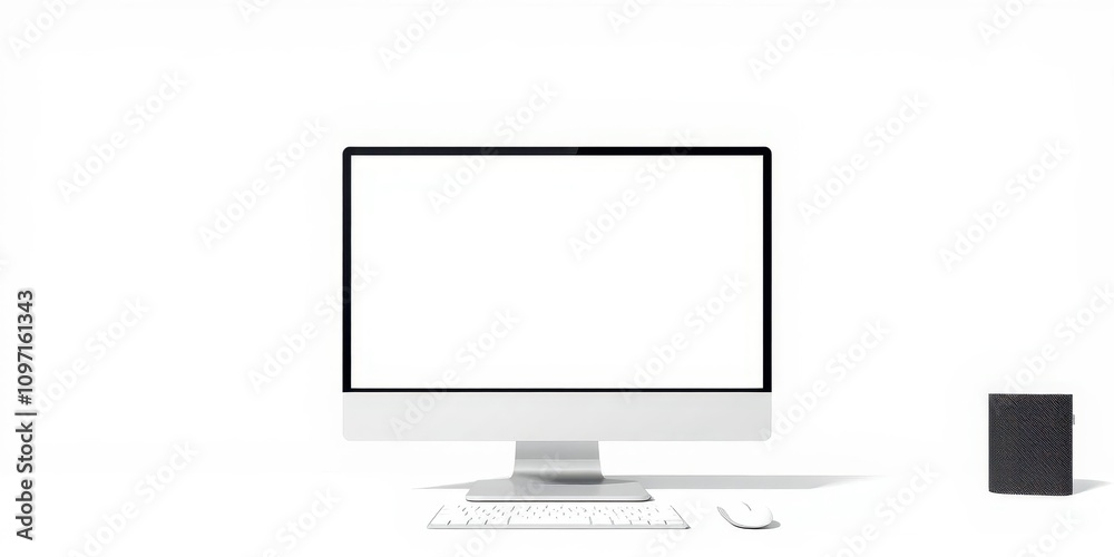 Desktop vector mockup with blank screen for showcasing website or app design, app, copy space, desktop Desktop vector mockup with blank screen for showcasing website or app design, app, copy space, desktop