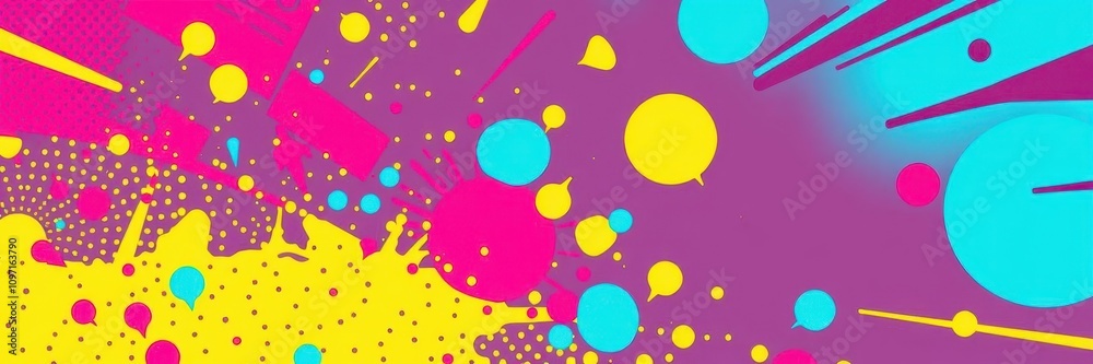 Fototapeta premium A mockup featuring a comic photo effect with bold and vibrant colors, perfect for adding a fun and dynamic touch to your designs, vibrant, template