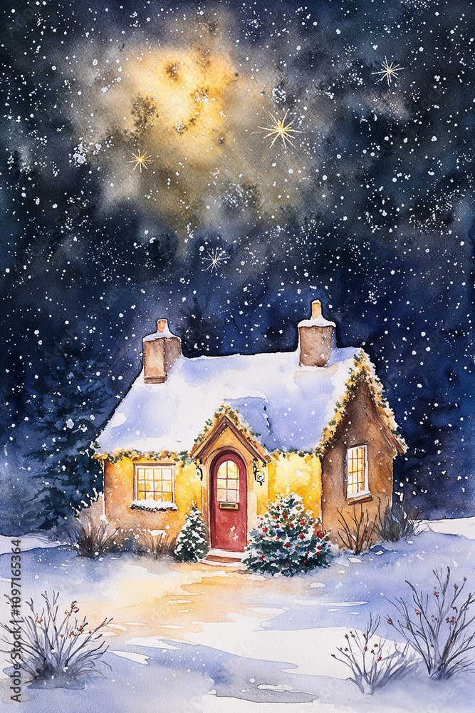 Fototapeta premium A quaint Christmas scene