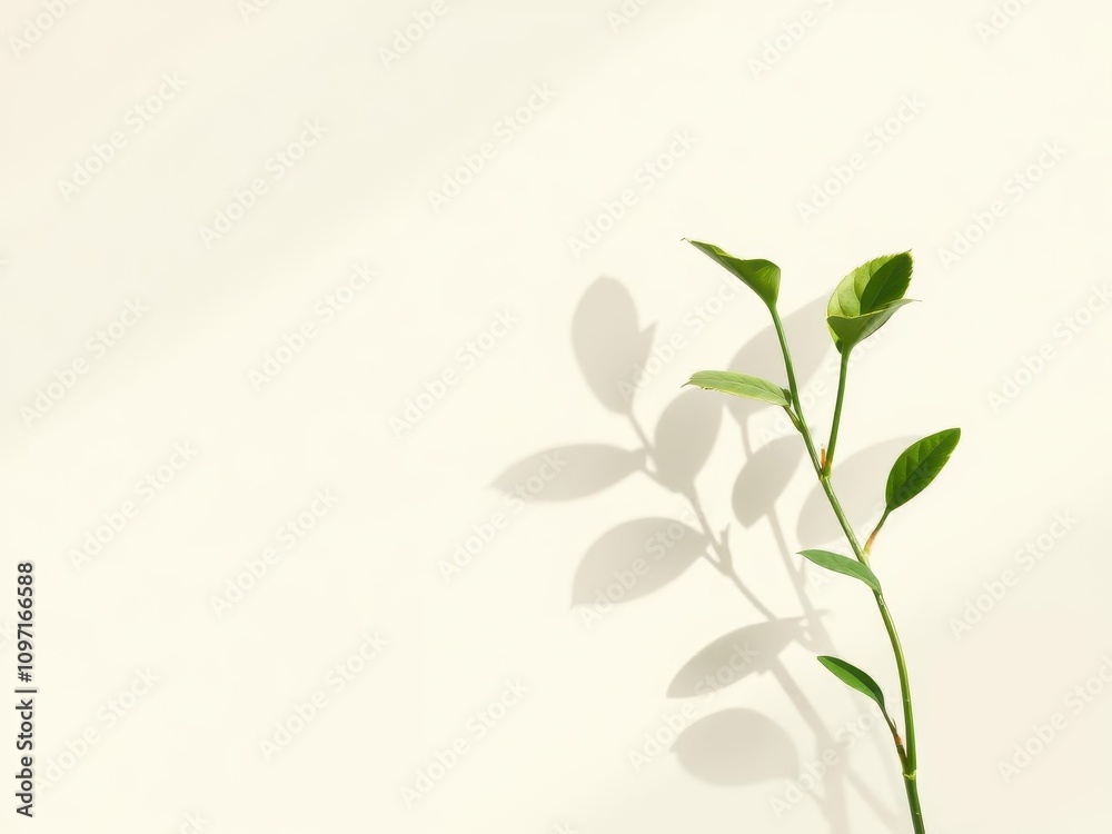 Realistic shadow effect of a plant casting dynamic shadows on a white wall background, plant, shadows, design Realistic shadow effect of a plant casting dynamic shadows on a white wall background, plant, shadows, design