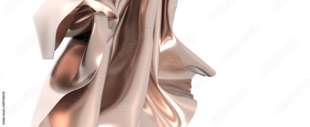 Rose Gold Draped Fabric Abstract Rose Gold Draped Fabric Abstract