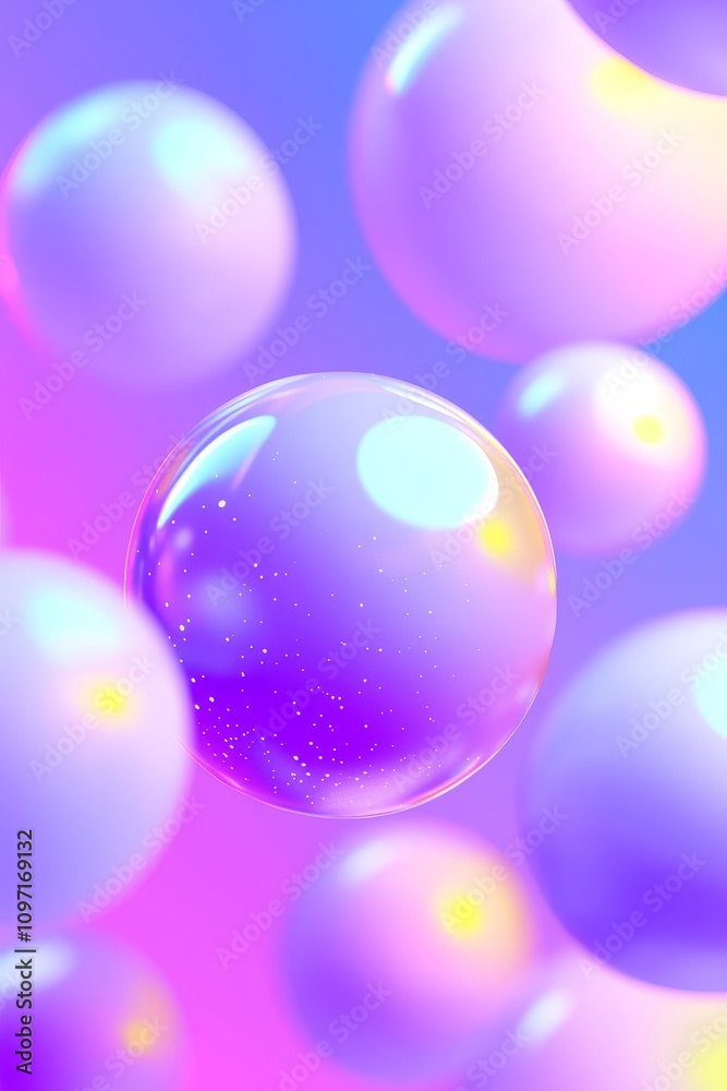 Floating colorful bubbles abstract art digital illustration vibrant environment close-up view visual concept Floating colorful bubbles abstract art digital illustration vibrant environment close-up view visual concept