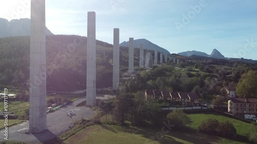 tomas ereas de las obras del Tren de Alta Velocidad (TAV) en el País Vasco photo