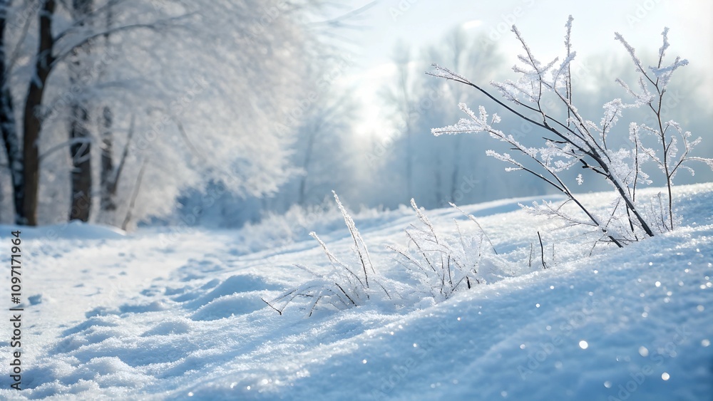 Obraz premium Winter texture, snow background