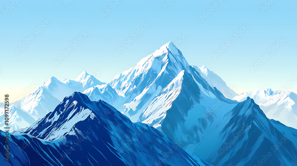 Fototapeta premium majestic snowcapped mountain