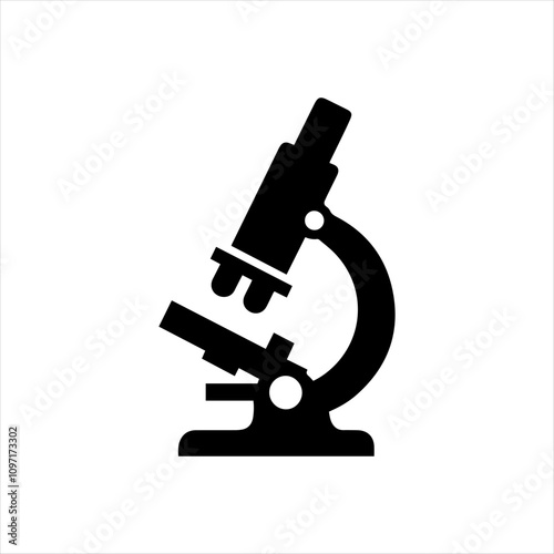 microscope vector silhouette high quality image 