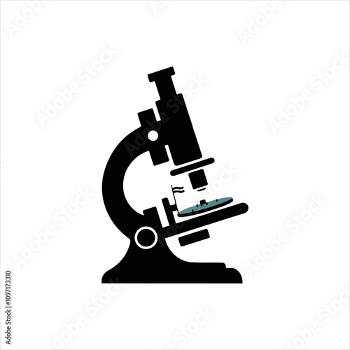 microscope vector silhouette high quality image 