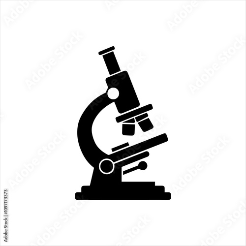 microscope vector silhouette high quality image 