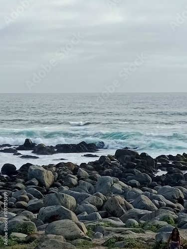 rocks and sea