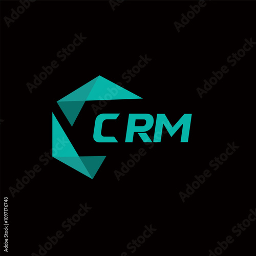 CRM creative minimalist letter logo. CRM unique vector initials alphabet letter logo design