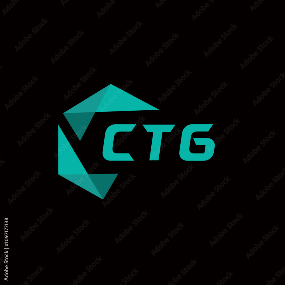 Obraz premium CTG creative minimalist letter logo. CTG unique vector initials alphabet letter logo design