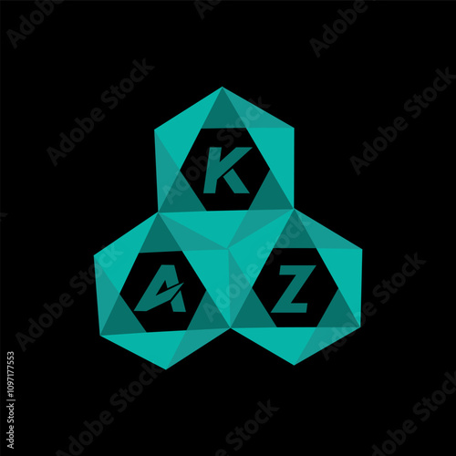 KAZ creative minimalist letter logo. KAZ unique vector initials alphabet letter logo design