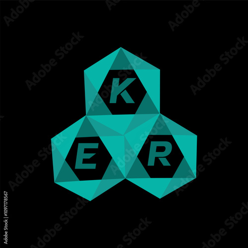 KER creative minimalist letter logo. KER unique vector initials alphabet letter logo design