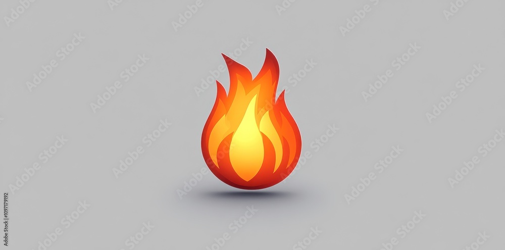 A Simple Stylized Image Of A Single Flame A Simple Stylized Image Of A Single Flame