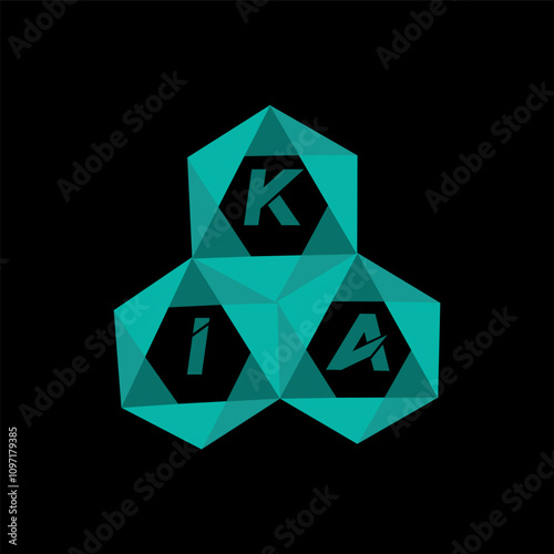 KIA creative minimalist letter logo. KIA unique vector initials alphabet letter logo design
