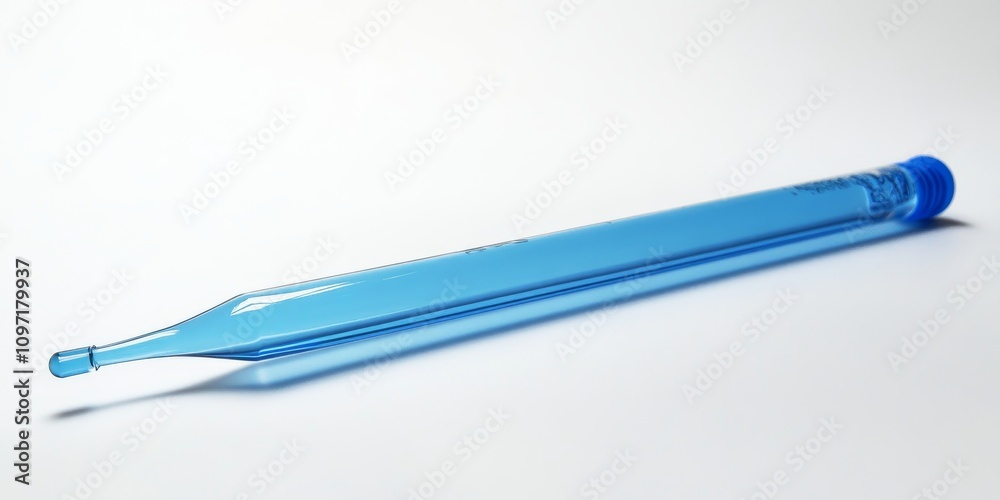 blue pipette isolated on white background, perfect for lab use blue pipette isolated on white background, perfect for lab use