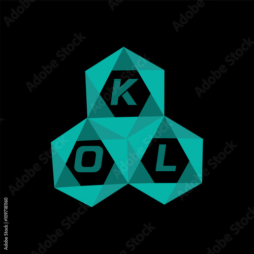 KOL creative minimalist letter logo. KOL unique vector initials alphabet letter logo design