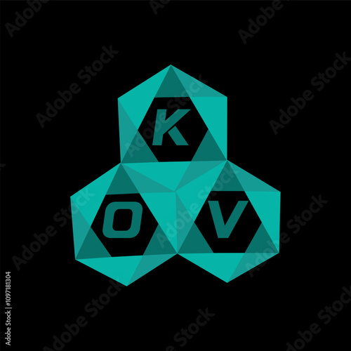 KOV creative minimalist letter logo. KOV unique vector initials alphabet letter logo design