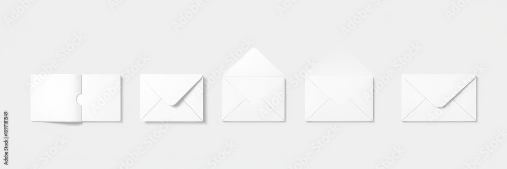 envelope die cut mock up template vector with realistic shadow, template, cutout envelope die cut mock up template vector with realistic shadow, template, cutout