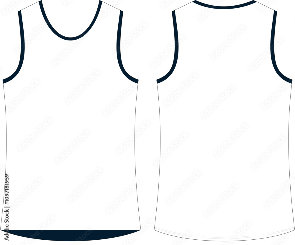 Tank Top sleeveless Shirt Template vector Illustration Basketball