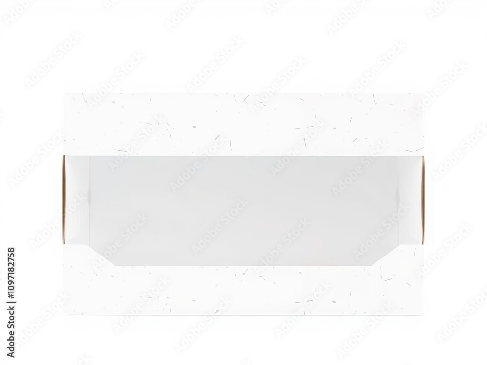 White clear folding carton box with diecut for packaging, merchandise, template, mockup White clear folding carton box with diecut for packaging, merchandise, template, mockup