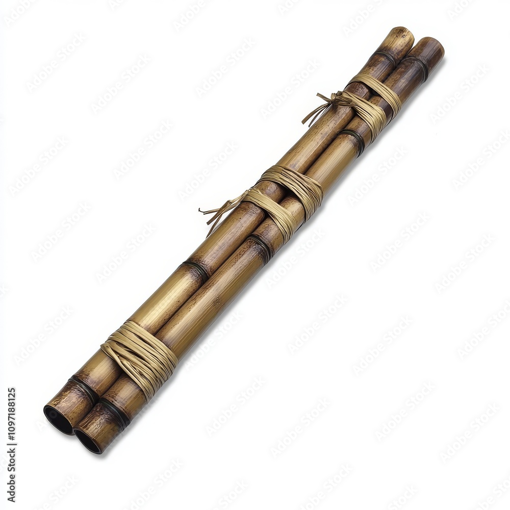 Rainstick made of bamboo, showcasing natural texture and design Rainstick made of bamboo, showcasing natural texture and design