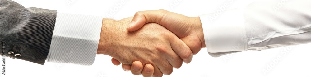 two professionals shaking hands on a plain background, symbolizing partnership two professionals shaking hands on a plain background, symbolizing partnership
