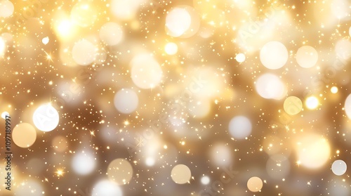 Golden Bokeh Light Abstract Background. Perfect for holiday designs, celebrations, and elegant event themes.