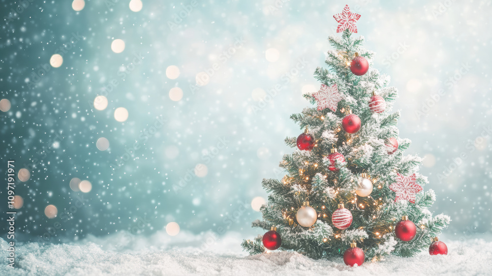 Holiday tree with luminous light waves Holiday tree with luminous light waves