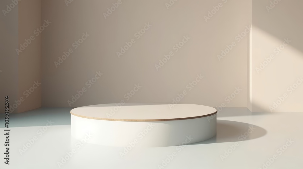 Whimsical Display. shelf stands in a room, awaiting product demonstration. Generative AI Whimsical Display. shelf stands in a room, awaiting product demonstration. Generative AI