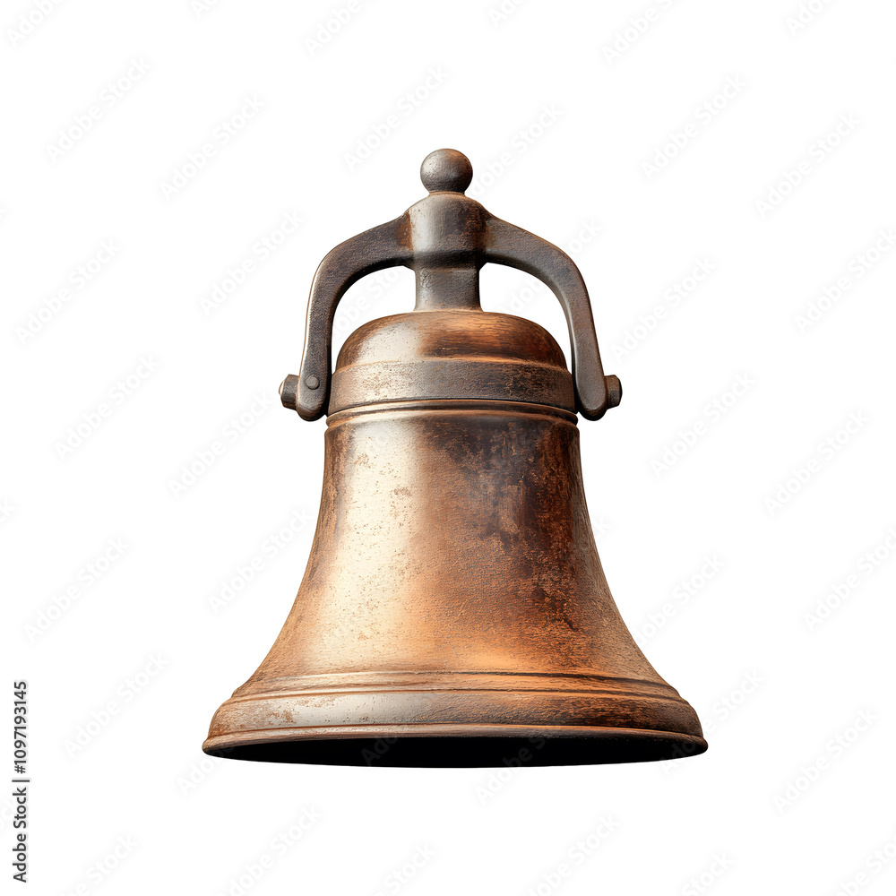 A metal bell with a classic design, often used in schools or for signaling purposes. A metal bell with a classic design, often used in schools or for signaling purposes.
