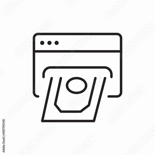 atm cash dispenser icon sign vector